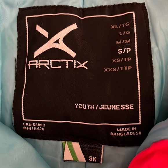 Arctix kids ski pants, size S adjustable waist taps, gaiters,good condition - Picture 3 of 7